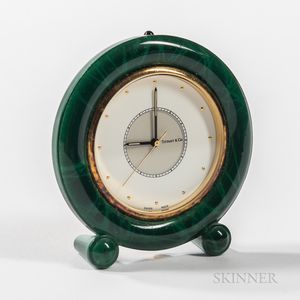Tiffany & Co. Miniature Malachite Clock