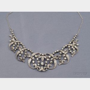 14kt White Gold and Diamond Necklace