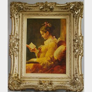 Editions Braun & Cie. (French, 19th/20th Century),After Jean-Honoré Fragonard (French, 1732-1806) Jeune Fille Lisant