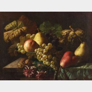 Manner of Luis Egidio Meléndez (Spanish, 1716-1780) Ornate Still Life with Fruit