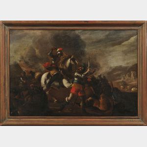 Continental School, 18th Century Style Equestrian Battle Scene
