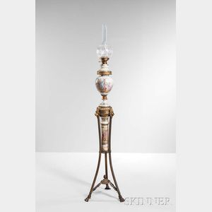 Gilt-bronze-mounted Sevres-type Porcelain Floor Lamp