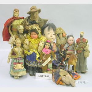 Large Group of Costume Dolls