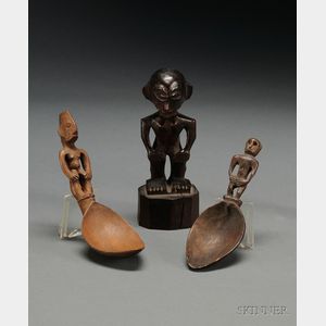 Three Philippine Carved Wood Items