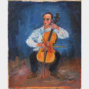 Jacques Zucker (American, 1900-1981) The Cellist.