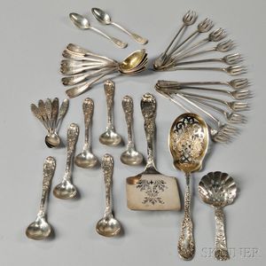 Thirty-three Pieces of Assorted Tiffany & Co. Sterling Silver Flatware