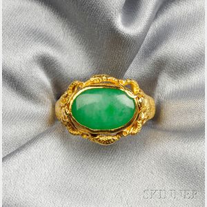 24kt Gold and Jadeite Ring