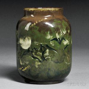 Rookwood Pottery Bat Decorated Vase
