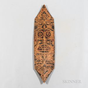 Painted Wood Dayak Shield, Klau