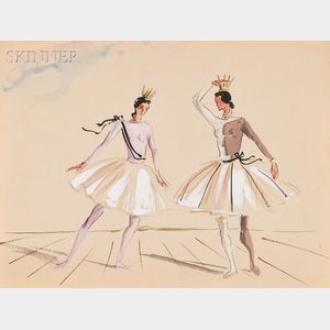 Robert Davison (American, b. 1922) Costume Design for Carmelita Maracci in Les Arabesques