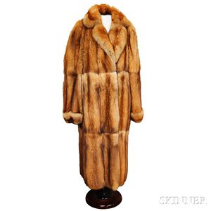 Golden Sable Long Fur Coat