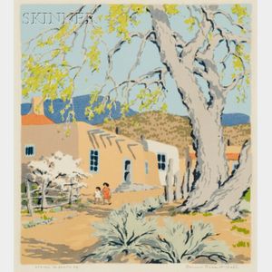Norma Bassett Hall (American, 1890-1957) Spring in Santa Fe.