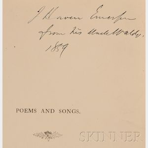 Emerson, Ralph Waldo (1803-1882),Presentation Copy