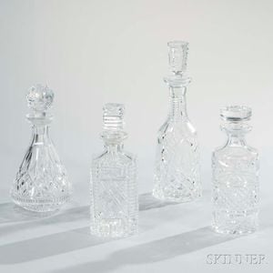 Four Waterford Crystal Decanters