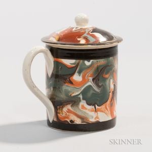 Pearlware Half-pint Mug with Cover