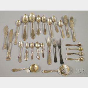Approximately Sixteen Pieces of Silver Flatware