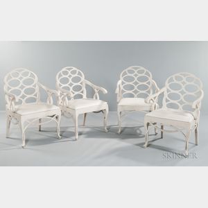 Four Frances Elkin (1883-1953) Loop Chairs
