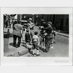 Walker Evans (American, 1903-1975) Street Photographer with Children, Bleecker Street, New York City