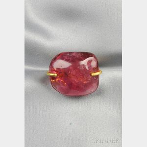 18kt Gold and Pink Tourmaline Ring