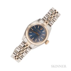Lady's Gold and Stainless Steel Oyster Perpetual Wristwatch, Rolex