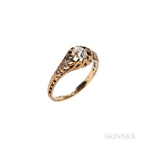 Antique 18kt Gold and Diamond Ring