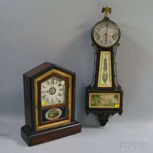 New Haven Banjo and Seth Thomas Cottage Clocks