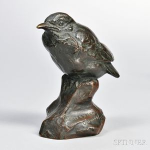 Karl Heynen-Dumont (German, b. 1883) Bronze Model of a Bird
