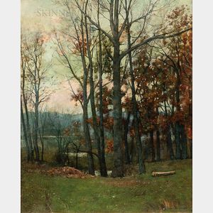 Arthur Hoeber (American, 1854-1915) October Woodland