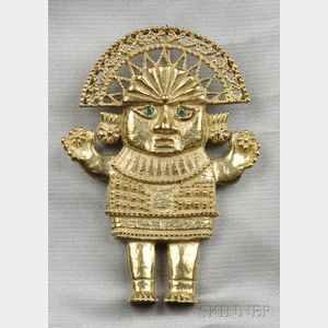 18kt Gold Figural Pendant/Brooch