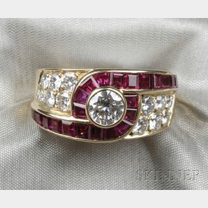 18kt Gold, Ruby, and Diamond Ring, Van Cleef & Arpels, France