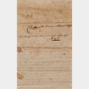 Pawtuxet Rangers, Period Copy, Founding Charter (1774)