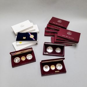 Group of 1983 and 1984 Los Angeles Olympic Commemorative Coins