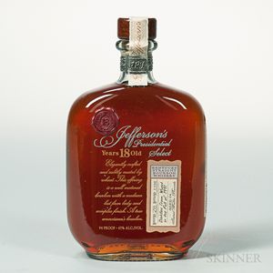 Jeffersons Presidential Select Bourbon 18 Years Old 1991, 1 750ml bottle