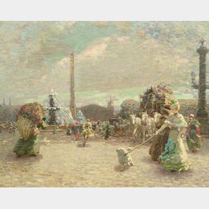 Albert Scott Cox (American, 1863-1920) Paris Scene
