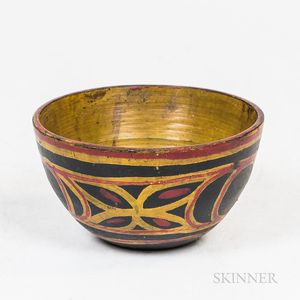 Painted Turned Bowl
