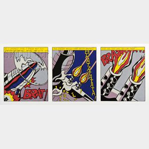 Roy Lichtenstein (American, 1923-1997) As I Opened Fire... / A Triptych