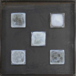 Two Framed Group of Art Glass Tiles