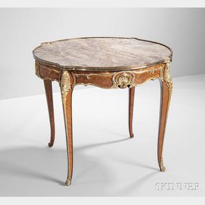 Louis XV-style Marble-top Center Table