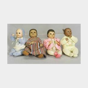 Four Tiny Baby Dolls by Shirley McKay