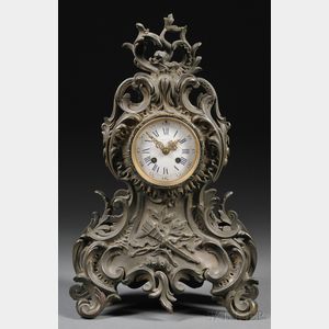 Rococo-style Bronze-cased Tiffany & Co. Mantel Clock