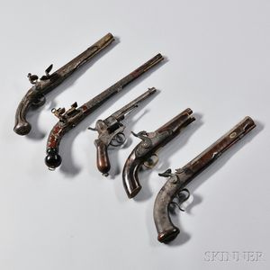 Five Antique Pistols