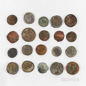 Twenty Mostly Roman Bronze Coins