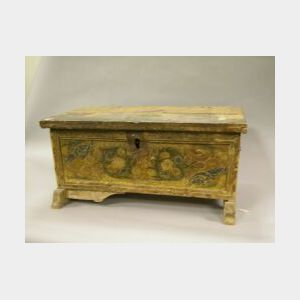 Small Continental Painted Pine Trunk.