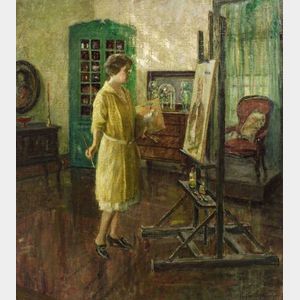 Pauline Palmer (American, 1869-1938) At the Easel