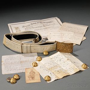 Civil War Documents and Buttons