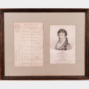 Cherubini, Luigi (1760-1842) Ecole Royale de Musique Document Signed, 17 April 1826.