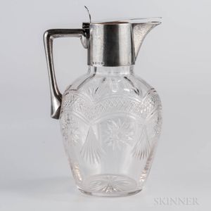 Edward VII Sterling Silver-mounted Cut-glass Claret Jug