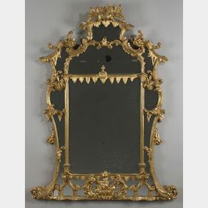 Fine French Rococo Giltwood Overmantel Mirror