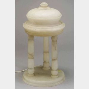 Alabaster Temple Lamp.