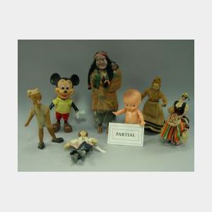 Collection of Cloth, Composition and Plastic Dolls.